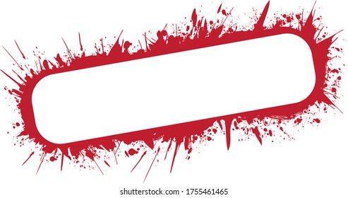 banner de sello de tinta pintado de pincel rojo sobre fondo blanco