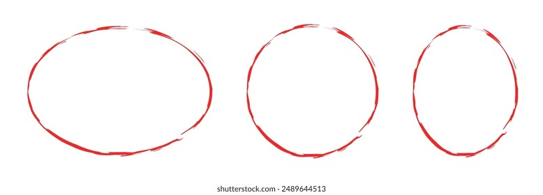 Red brush painted ink stamp frame. set of red brush painted ink stamp frames with place for your design element. Vector illustration. Red brush frame. Eps 10.