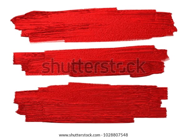 Red brush stoke texture on white background\
vector illustration