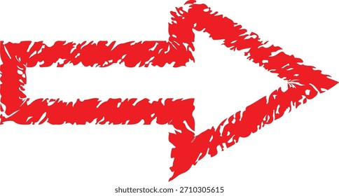 Red Brush Stroke Arrow Pointing Right paint grunge