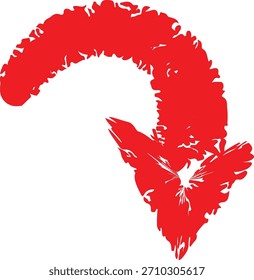 Red Brush Stroke Arrow Pointing Down paint grunge