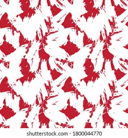 Red Brush Stroke Camouflage abstract seamless pattern background suitable for fashion textiles, graphics