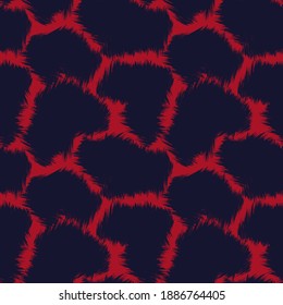 Red Brush Stroke Camouflage abstract seamless pattern background suitable for fashion textiles, graphics