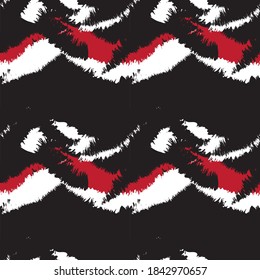 Red Brush stroke fur pattern design for fashion prints, homeware, graphics, backgrounds