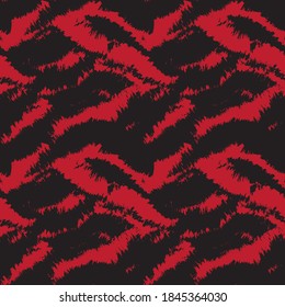 Red Brush stroke fur pattern design for fashion prints, homeware, graphics, backgrounds