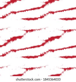 Red Brush stroke fur pattern design for fashion prints, homeware, graphics, backgrounds