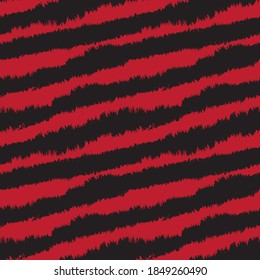 Red Brush stroke fur pattern design for fashion prints, homeware, graphics, backgrounds