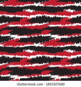 Red Brush stroke fur pattern design for fashion prints, homeware, graphics, backgrounds