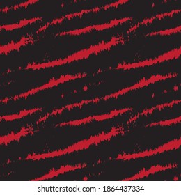 Red Brush stroke fur pattern design for fashion prints, homeware, graphics, backgrounds