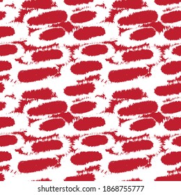 Red Brush stroke fur pattern design for fashion prints, homeware, graphics, backgrounds