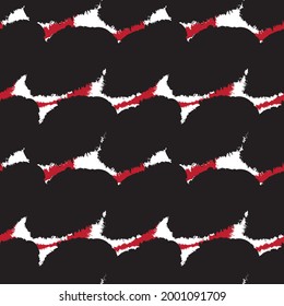 Red Brush stroke fur pattern design for fashion prints, homeware, graphics, backgrounds