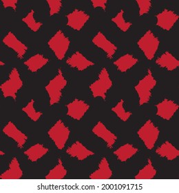 Red Brush stroke fur pattern design for fashion prints, homeware, graphics, backgrounds