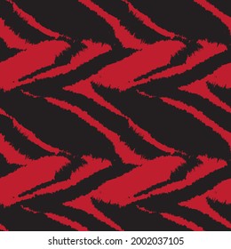 Red Brush stroke fur pattern design for fashion prints, homeware, graphics, backgrounds