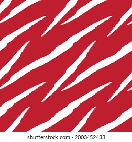 Red Brush stroke fur pattern design for fashion prints, homeware, graphics, backgrounds