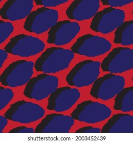 Red Brush stroke fur pattern design for fashion prints, homeware, graphics, backgrounds