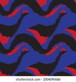 Red Brush stroke fur pattern design for fashion prints, homeware, graphics, backgrounds