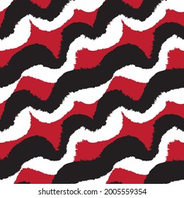 Red Brush stroke fur pattern design for fashion prints, homeware, graphics, backgrounds