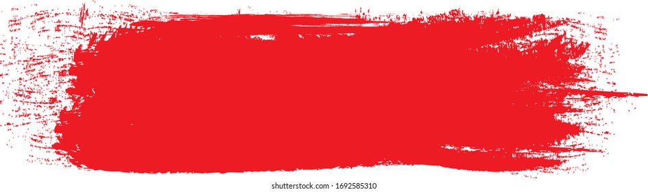 Red Brush Stroke Isolated On White Stock Vector (Royalty Free) 1692585310