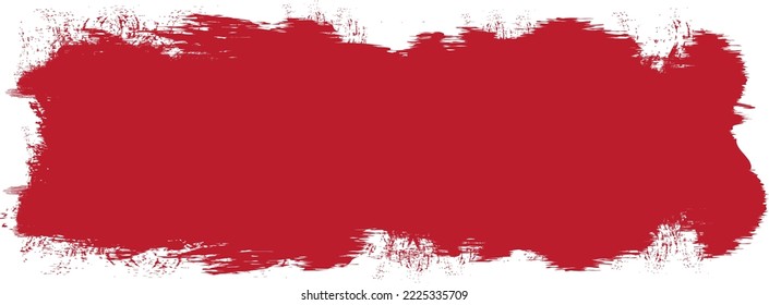 Red brush stroke isolated on background. Paint brush stroke vector for red ink paint, grunge design element, dirt banner, watercolor design, dirty texture. Trendy brush stroke, vector illustration