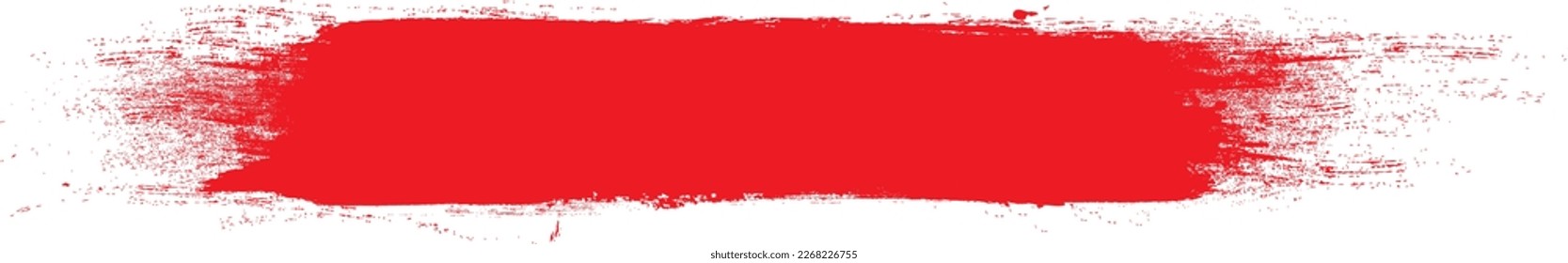 Icono de pincel rojo aislado en el fondo. Vector de trazo de pincel de pintura roja, elemento de diseño de grunge, banner de suciedad, diseño de acuarela, textura sucia. Icono de pincel de moda, ilustración vectorial