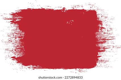 Red brush stroke isolated on background. Paint brush stroke vector for red ink paint, grunge design element, dirt banner, watercolor design, dirty texture. Trendy brush stroke, vector illustration