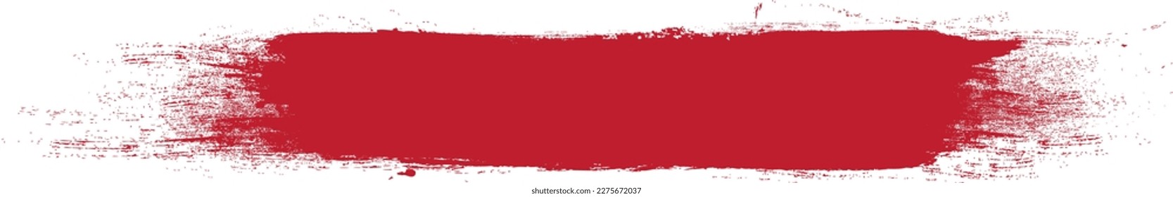 Icono de pincel rojo aislado en el fondo. Vector de trazo de pincel de pintura roja, elemento de diseño de grunge, banner de suciedad, diseño de acuarela, textura sucia. Icono de pincel de moda, ilustración vectorial