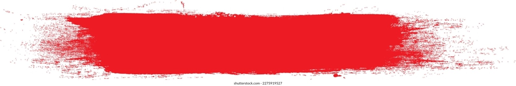 Icono de pincel rojo aislado en el fondo. Vector de trazo de pincel de pintura roja, elemento de diseño de grunge, banner de suciedad, diseño de acuarela, textura sucia. Icono de pincel de moda, ilustración vectorial