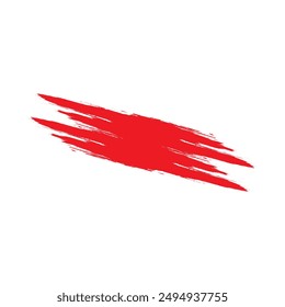 Red brush stroke isolated on background. Paint brush stroke vector for red ink paint design eps 10
