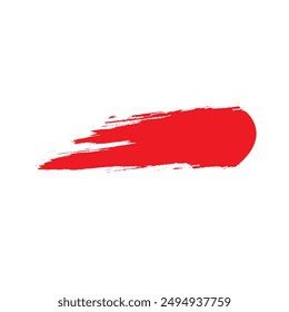 Red brush stroke isolated on background. Paint brush stroke vector for red ink paint design eps 10