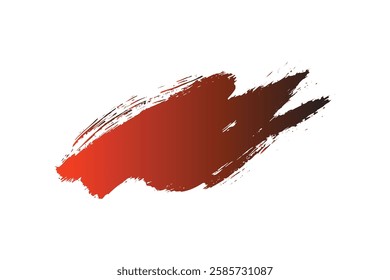 Red brush stroke isolated on background. Paint brush stroke vector for red ink paint, grunge design element, dirt banner, watercolor design, dirty texture. Trendy brush stroke Red brush stroke isolate