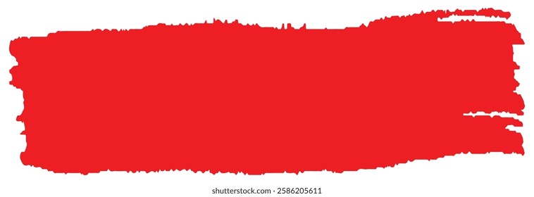 Red brush stroke isolated on background. Paint brush stroke vector for red ink paint, grunge design element, dirt banner, watercolor design, dirty texture. vector illustration