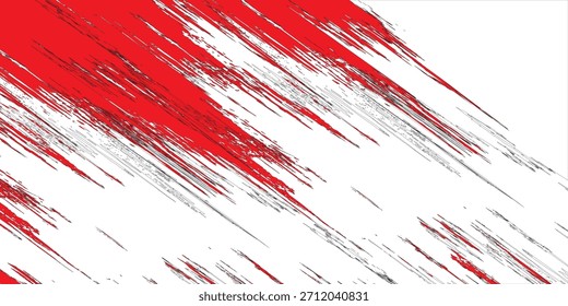 red brush stroke isolated on white background and texture, vector illustration design element

