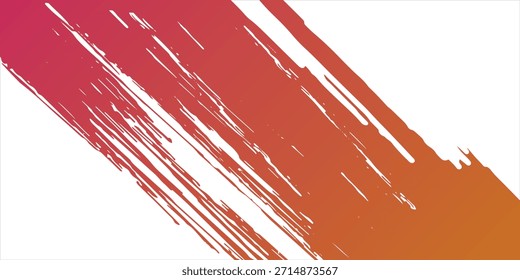Red brush stroke isolated on background. Paint brush stroke vector for red ink paint, grunge design element, dirt banner, watercolor design, dirty texture. Trendy brush stroke
