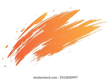 Trazo de pincel rojo sobre fondo aislado. Línea, caja, pinceles, grunge, pintura, página, borde. Ilustrador de stock de pincel de Vector.