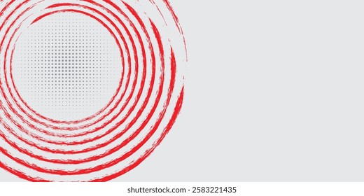 Red brush stroke on isolated background. Line, box, brushes, grunge, paint, page, border. Vector