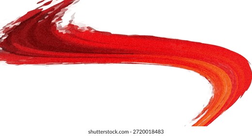 Trazo de pincel rojo sobre fondo aislado. Línea, caja, pinceles, grunge, pintura, página, borde. Ilustrador de stock de pincel de Vector.