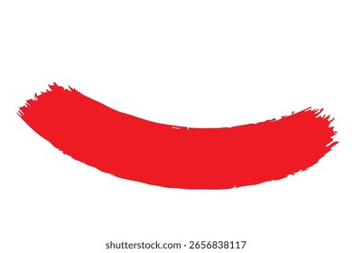 Trazo de pincel rojo sobre fondo transparente. Pintura de trazo. Pinceladas rojas pintadas a mano de Grunge. Pinceles Grunge. Pincel de logotipo pintado de fondo de acuarela. Ilustración vectorial. 