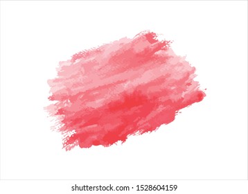 red brush stroke paint background vector design