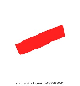 red brush stroke set, underline. Marker pen highlight stroke. Vector swoosh brush underline set for accent, marker emphasis element.