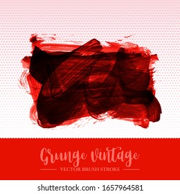 Roter Pinselstrich und Textur. Abstrakte Vektorillustration Grunge - gemalt Element. Unterstreichen und Grenzdesign.