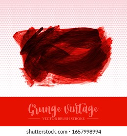 Roter Pinselstrich und Textur. Abstrakte Vektorillustration Grunge - gemalt Element. Unterstreichen und Grenzdesign.