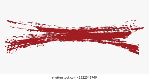 Red brush stroke. Vector brush stroke on a transparent, white background. Brush stroke vector icon