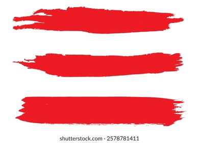 Red brush stroke. Vector brush stroke on a transparent, white background. Brush stroke vector icon