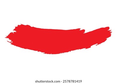 Red brush stroke. Vector brush stroke on a transparent, white background. Brush stroke vector icon