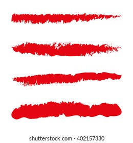 Red brush strokes collection