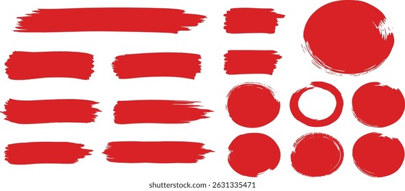 Pinceladas rojas. Fondo de pintura de Vector. Texturas de pintura hospitalaria