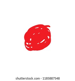 Red Brush Vector Template Design Illustration