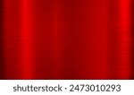 Red brushed metal technology background with polished, brushed texture, chrome, silver, steel, aluminum. Shiny lustrous metallic 3d background design wallpapers, website, prints, posters. Vector EPS10