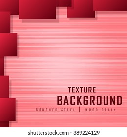 Red Brushed Metal Wood Grain Texture Background Graphic Design Vector Illustration EPS10
