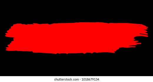 Red Brushes Grunge Paint stripe. Distressed Vector Brush Stroke. Color Modern Textured banner. Dirty Artistic Design Elements. Creative Design Elements. Perfect For Logo, Banner, Icon. 